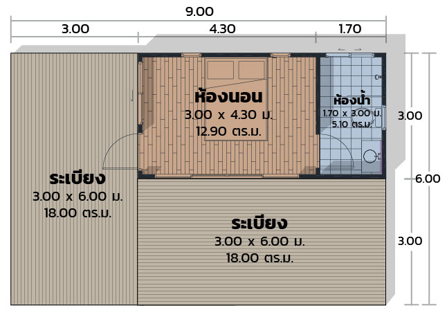 แปลนบ้านโมดูลักซ์ SA-07-2